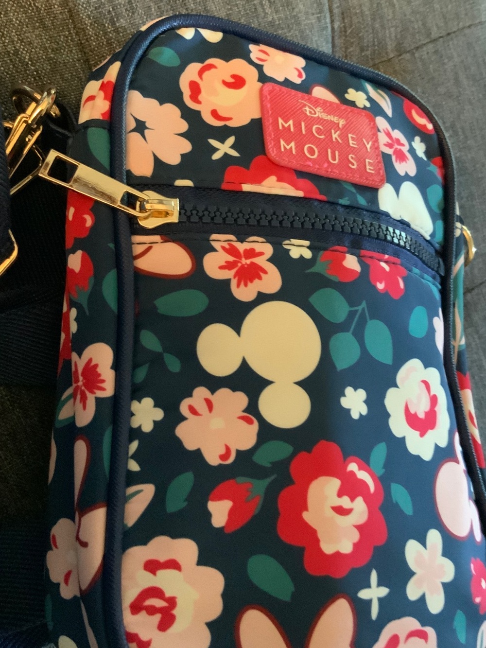 Disney Navy Floral Mickey Crossbody Bag